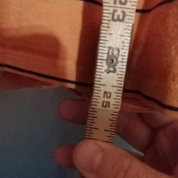 Lacoste T Shirt Size 6 Mens XL Orange Striped Casual Preppy - Picture 4 of 8